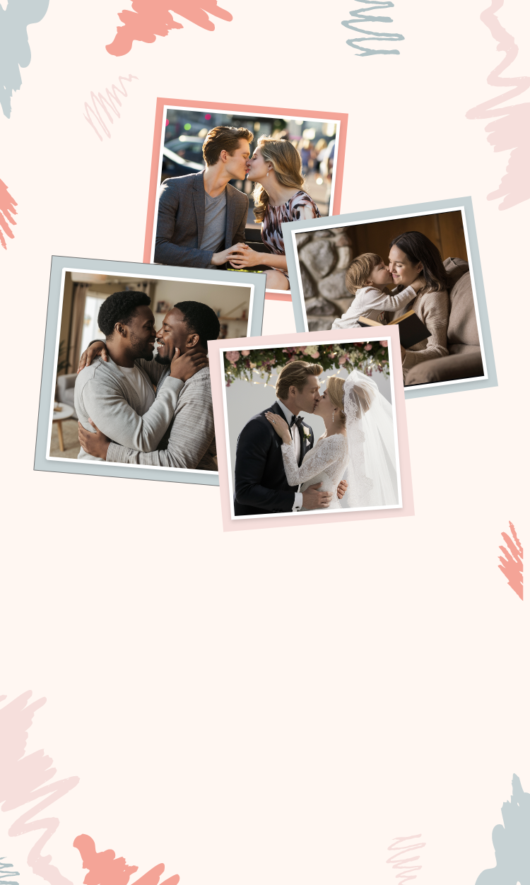 KI-Kuss-Fotomontagen