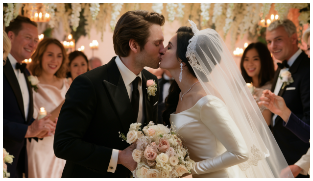 Schöne KI-Kusshochzeit