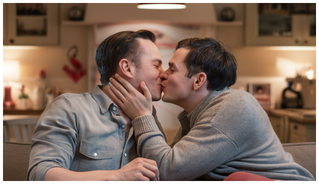 Inklusive KI-Kusskunstfoto